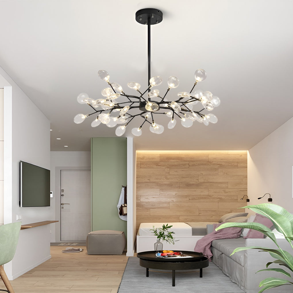 Branch Design Modern Chandelier with Acrylic Shades