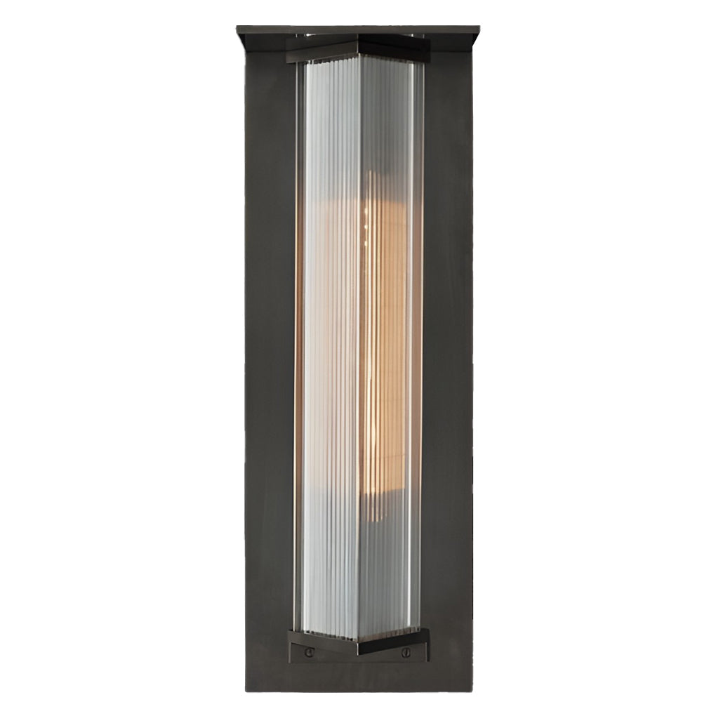 Industrial LED Solar Outdoor Wall Light – Aluminum & Glass