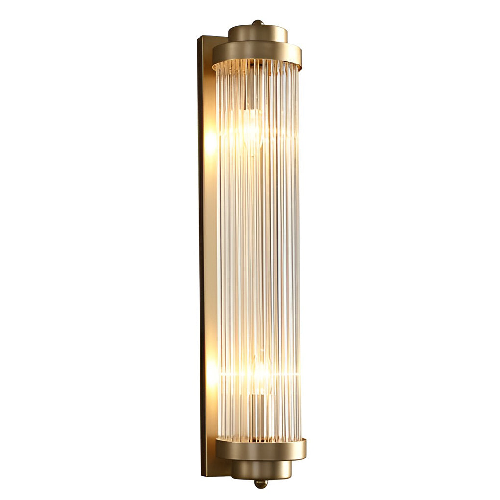 Crystal Wall Sconce with Warm Light – Gold Hardware Finish