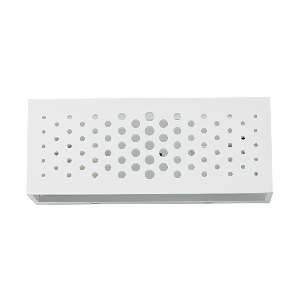 Modern Rectangular Plaster Wall Sconce with Up & Down LED Light