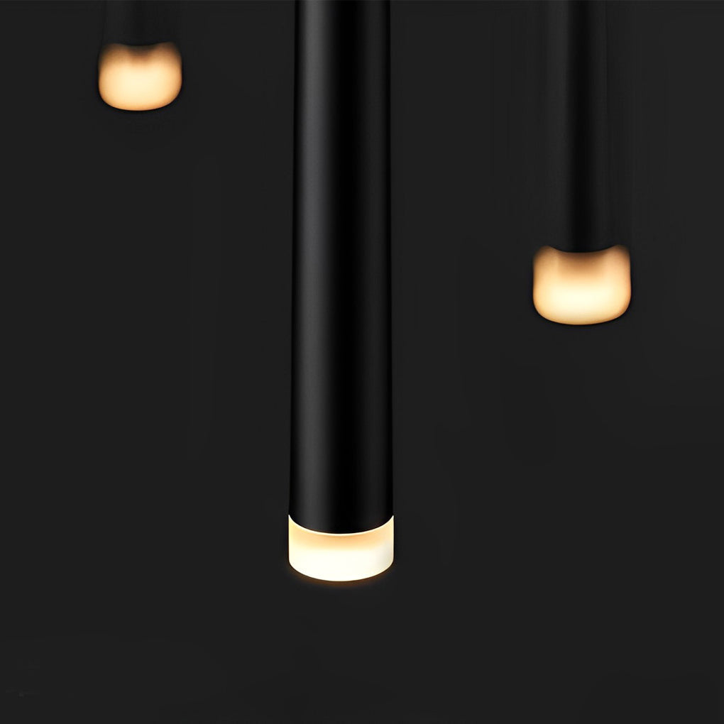 Minimalist Conical Long Tube COB Black Pendant Light