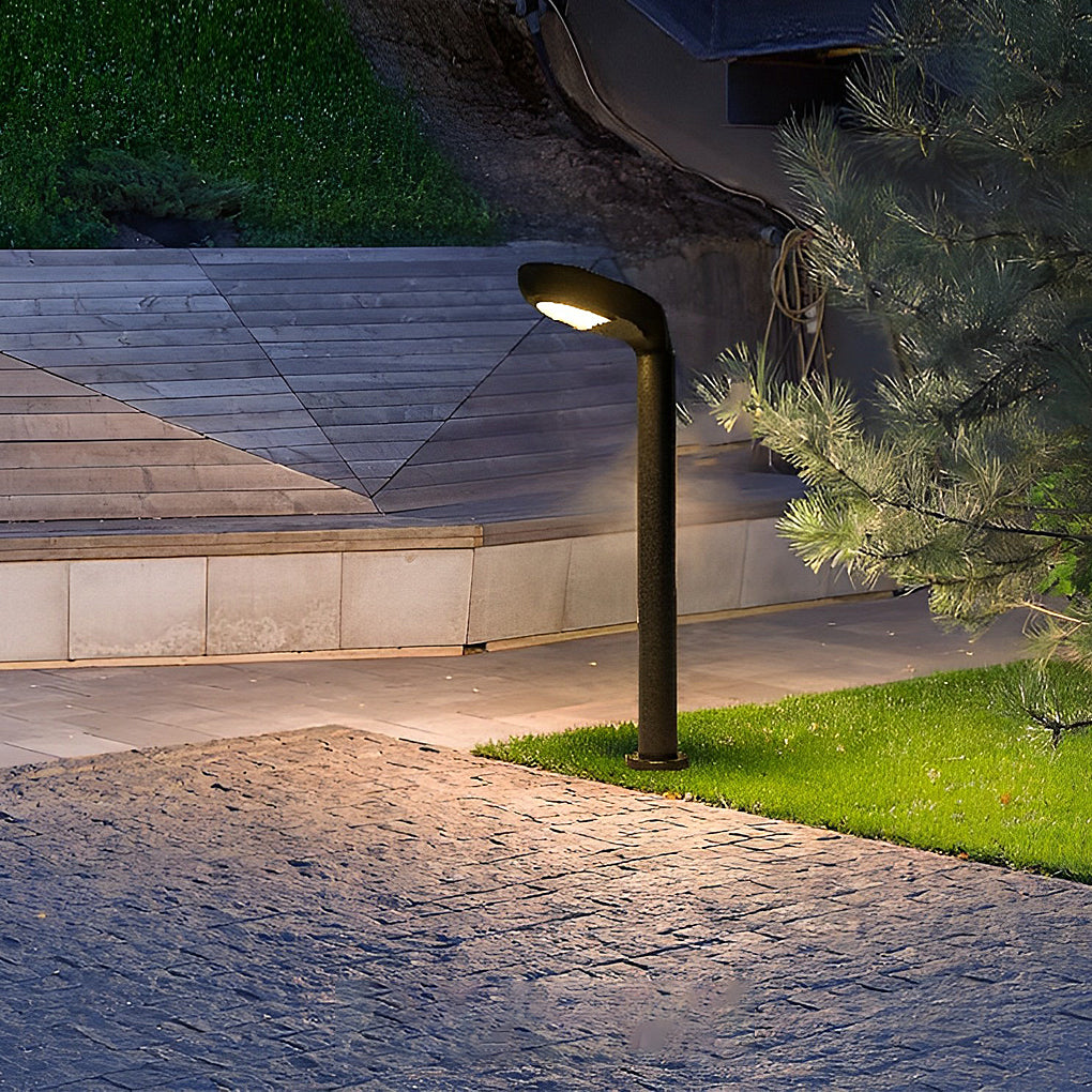 Solar Powered Aluminum Garden Lawn Light Modern Outdoor Path Lamp