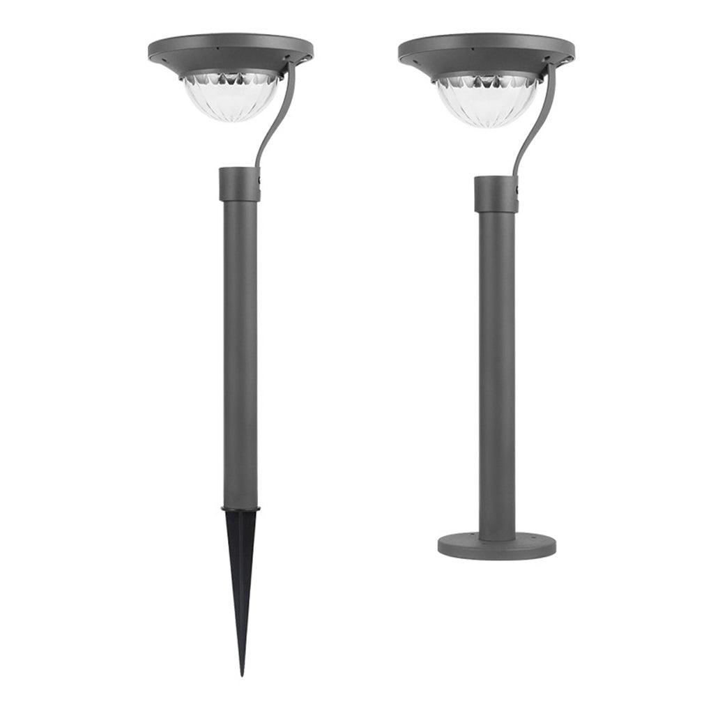Modern Solar Half-Sphere LED Lawn Light – Aluminum & Steel