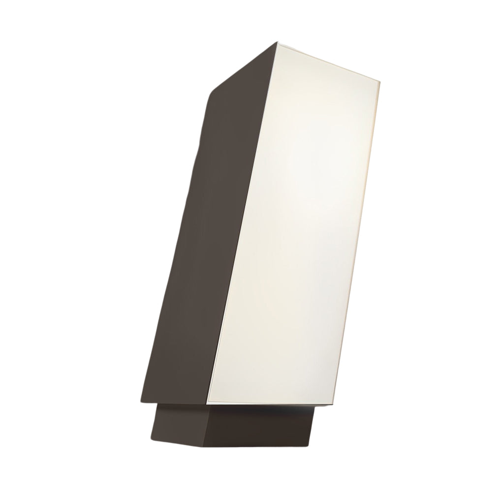 Modern Cuboid Inclined LED Outdoor Lawn Lamp - Stainless Steel