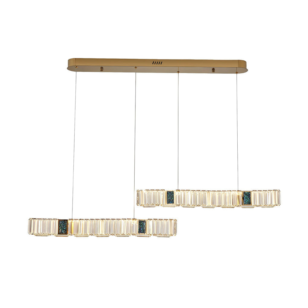 Modern Crystal LED Dining Room Chandelier - Three Step Dimming
