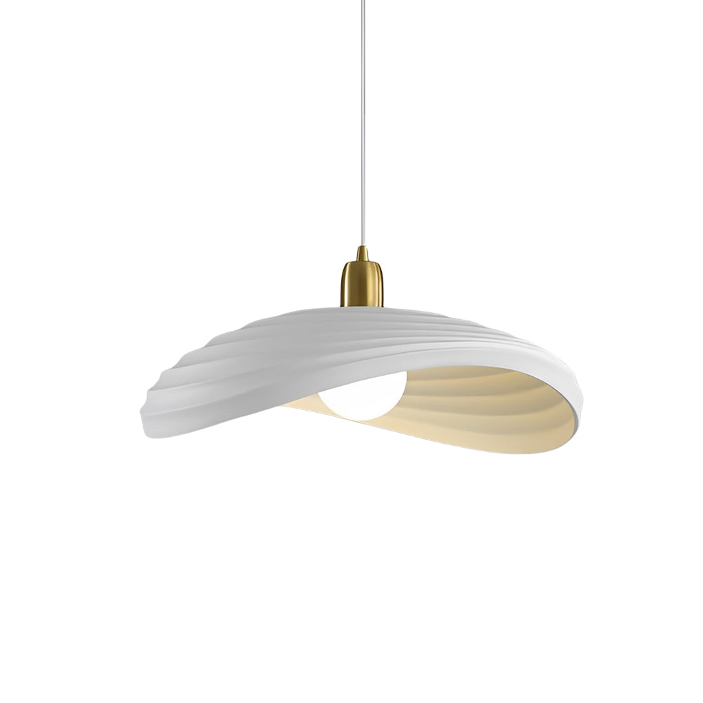 Wabi-Sabi Resin Pendant Light with Plated Hardware