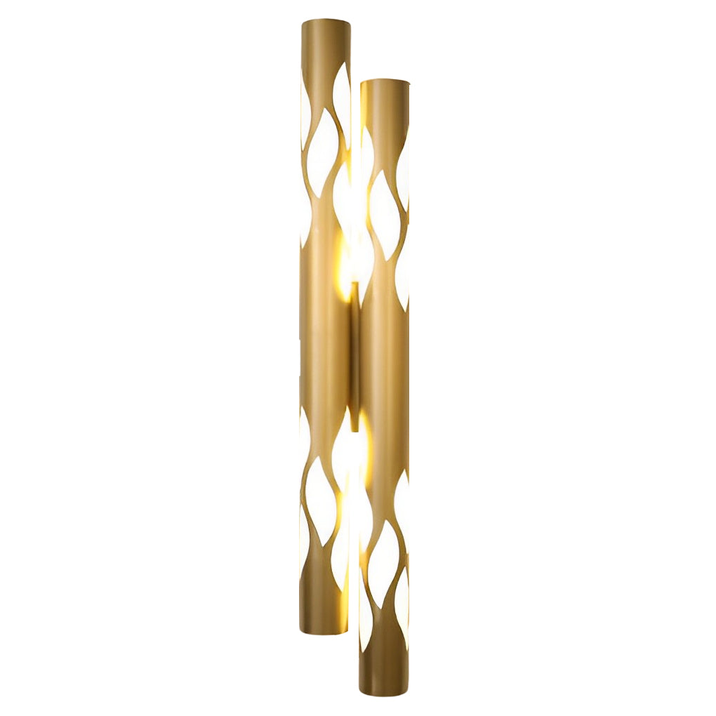 Flame Pattern LED Wall Sconce - Modern Up Down Light Metal Acrylic