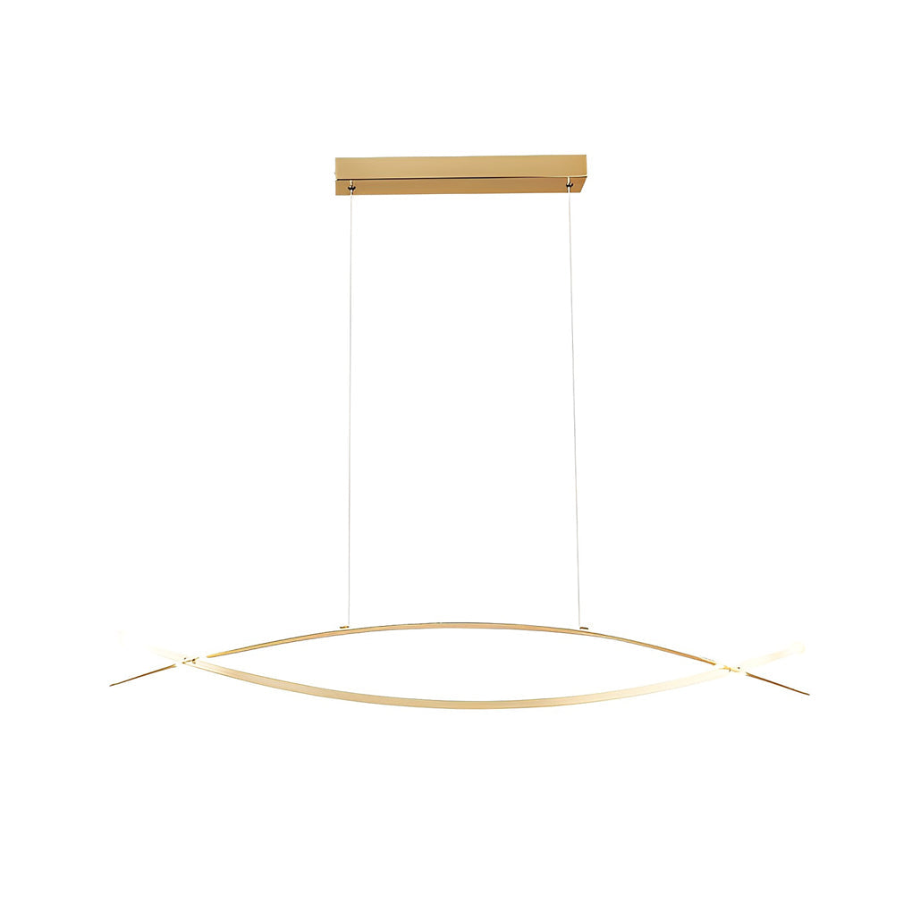 Modern Linear LED Pendant Light with Stepless Dimming
