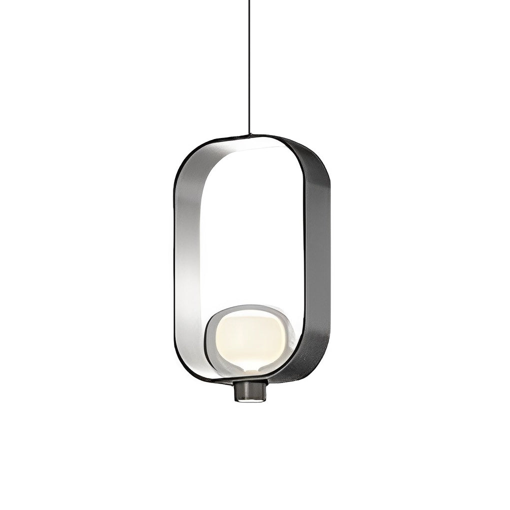 Modern Nordic Glass Pendant Light with Electroplated Iron Frame