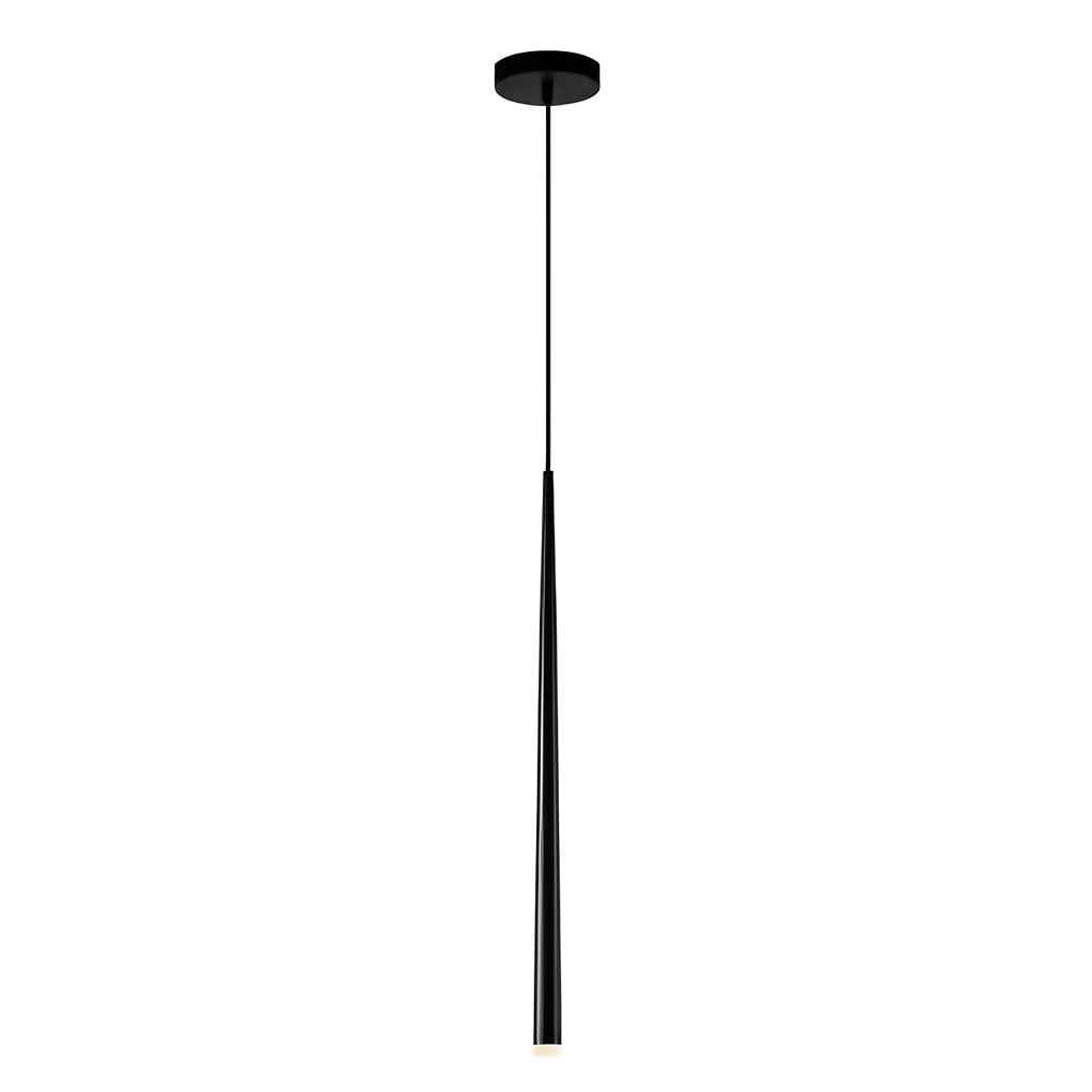 Minimalist Conical Long Tube COB Black Pendant Light
