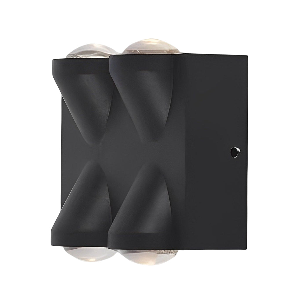 Modern Waterproof LED Wall Sconce Up Down Light Black