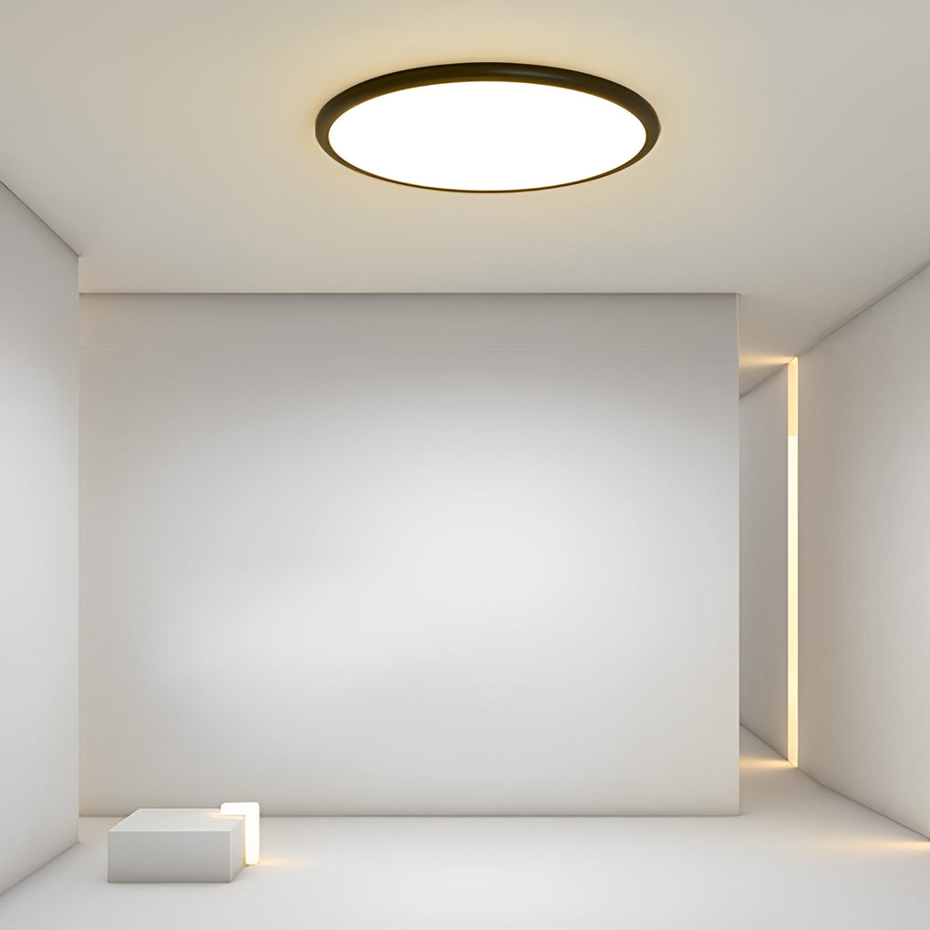 16" Modern LED Geometric Circle Flush Mount Ceiling Light