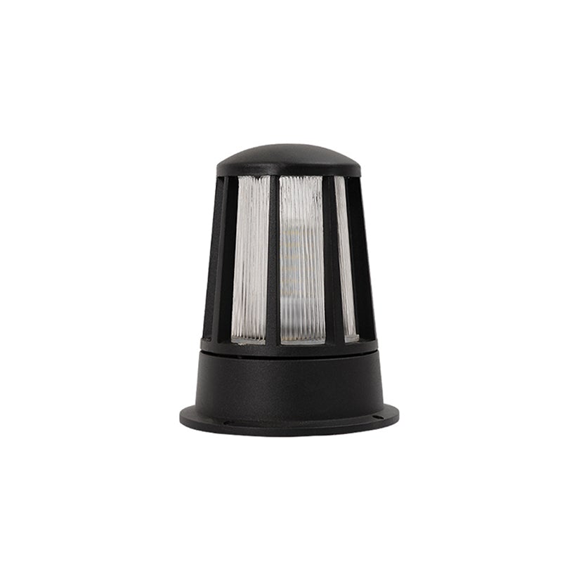 Modern Geometric LED Outdoor Post Light - Aluminum & Acrylic