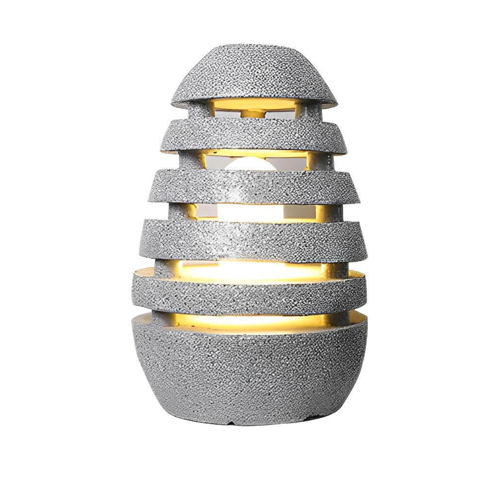 Egg-Shaped Resin LED Lawn Light - Modern Waterproof Outdoor Lighting