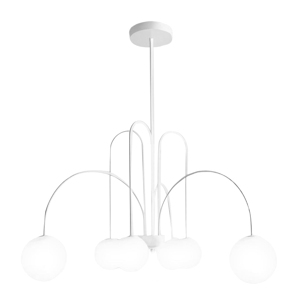 Modern Glass Iron Chandelier 6/8 Lights Nordic Design Ceiling Light