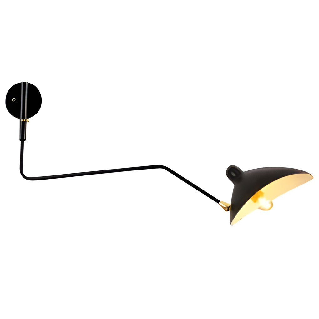 Industrial Swing Arm Wall Sconce - Adjustable Iron Wall Lamp