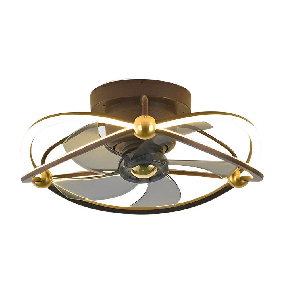 Modern Bladeless Ceiling Fan Light with Remote & Stepless Dimming