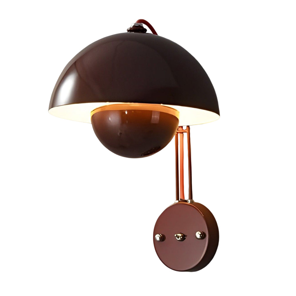Modern Circular Wall Sconce with Three-Step Dimming - Iron Finish