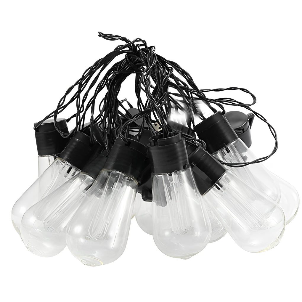 40-Light Retro Solar String Lights with USB Rechargeable Option