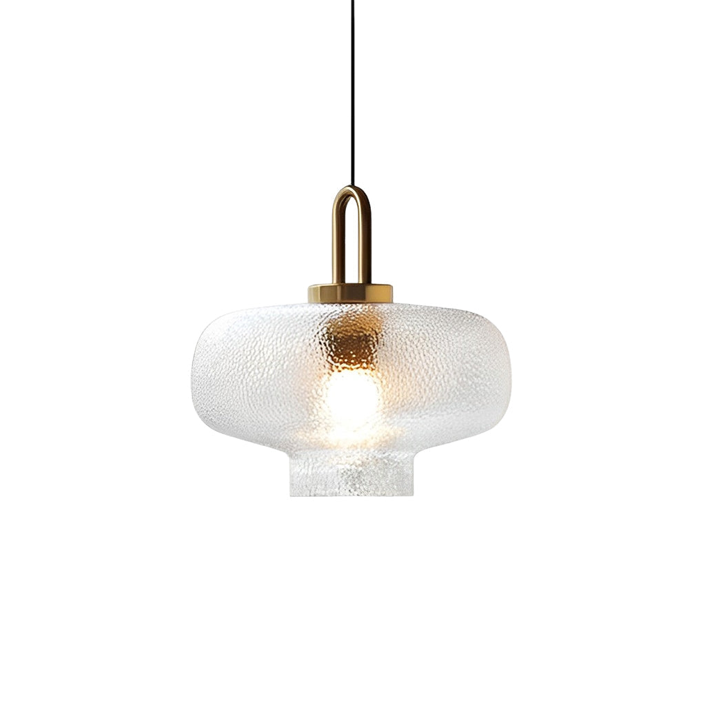 Glass Jar Modern Pendant Light with Copper Finish