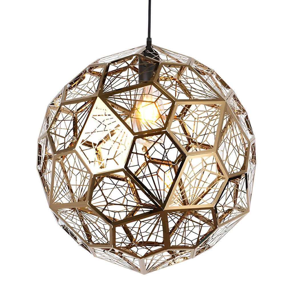 Geometric Spherical Stainless Steel Pendant Light - Modern Chandelier