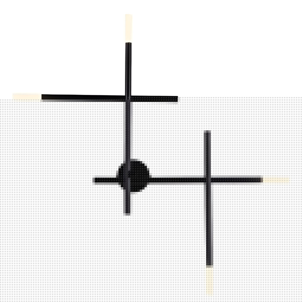 Modern Cross LED Wall Sconce in Iron & Acrylic