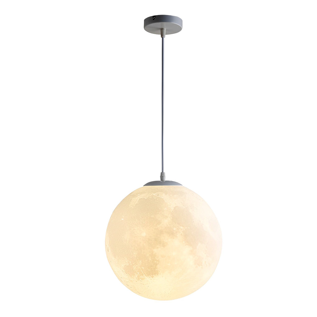 3D Moon Pendant Light Modern Nordic Spherical Hanging Lamp