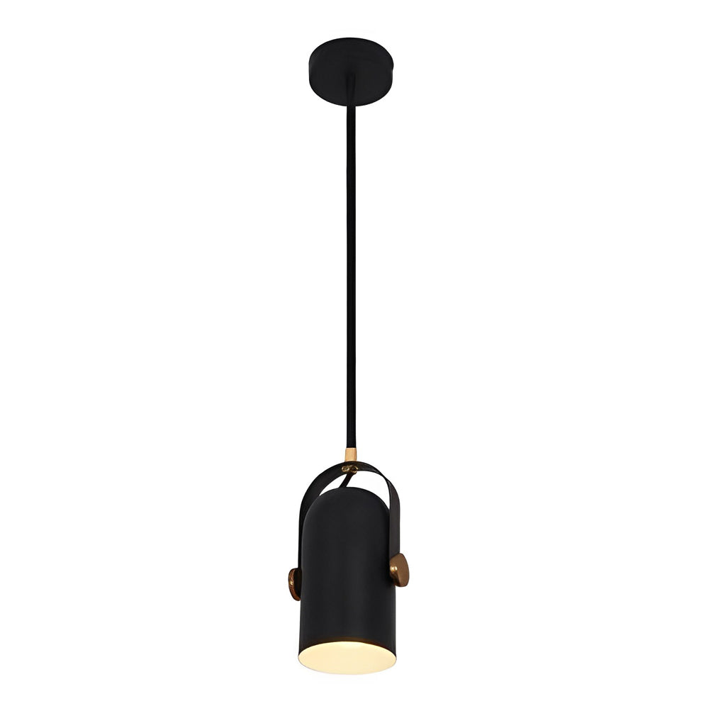 Adjustable Industrial Pendant Light - Black Aluminum Alloy