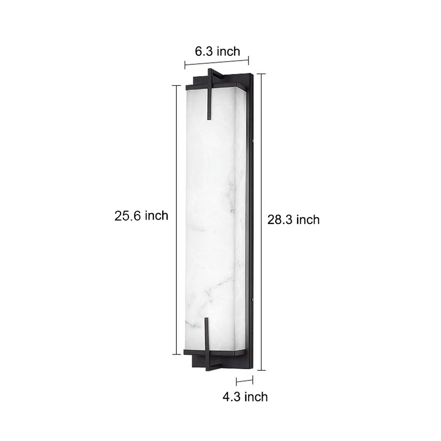 Modern Black Resin Outdoor Wall Sconce with LED - Waterproof IP54