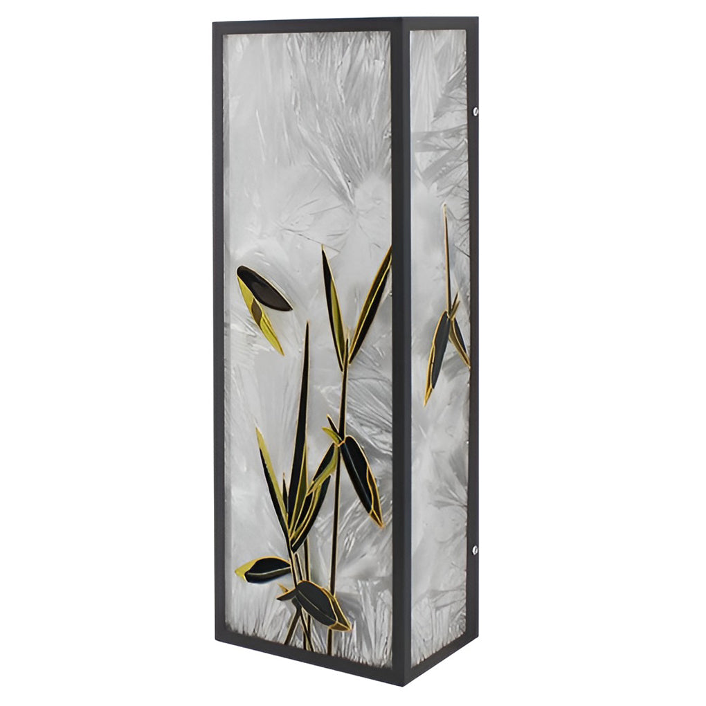 Vintage LED Outdoor Wall Sconce with Floral Acrylic Shade
