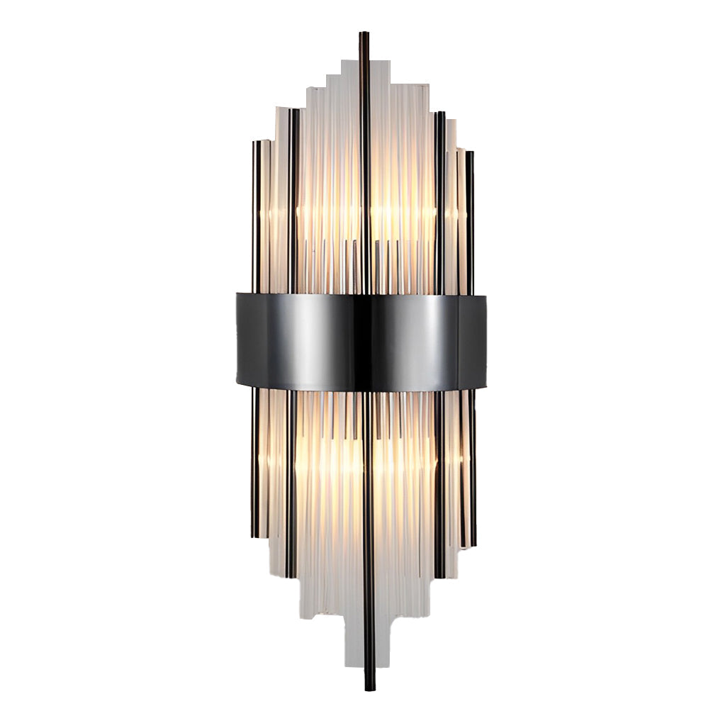 Modern Crystal Wall Sconce with Three-Step Dimming LED Light