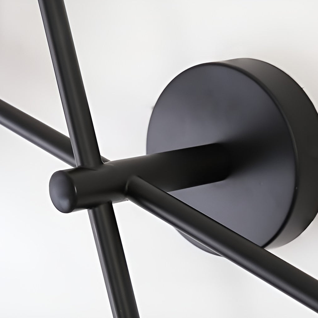 Geometric Round LED Wall Sconce Black Modern Minimalist Lighting
