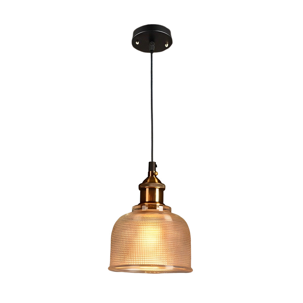 Electroplated Glass Bowl Pendant Light Modern Dining Lamp