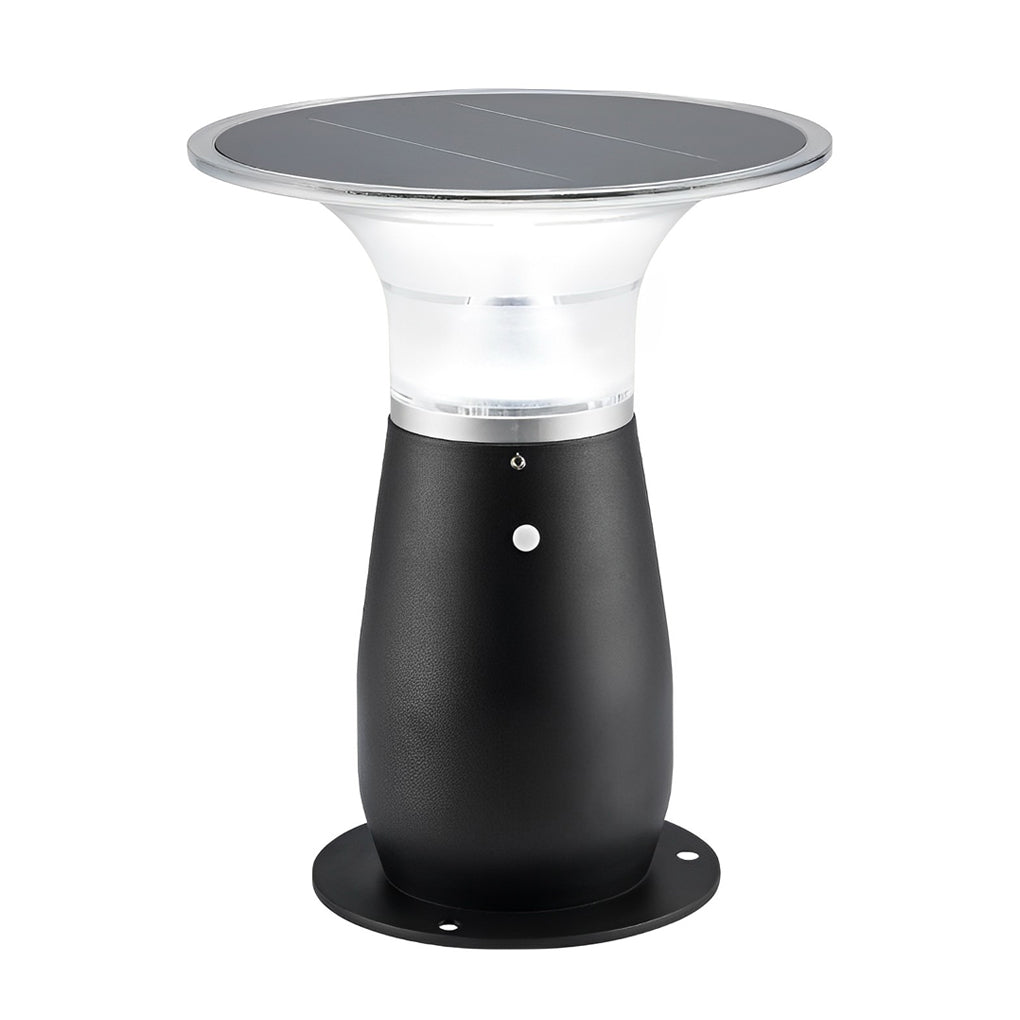 Solar LED Path Light Modern Black Aluminum Outdoor Landscape Lighting