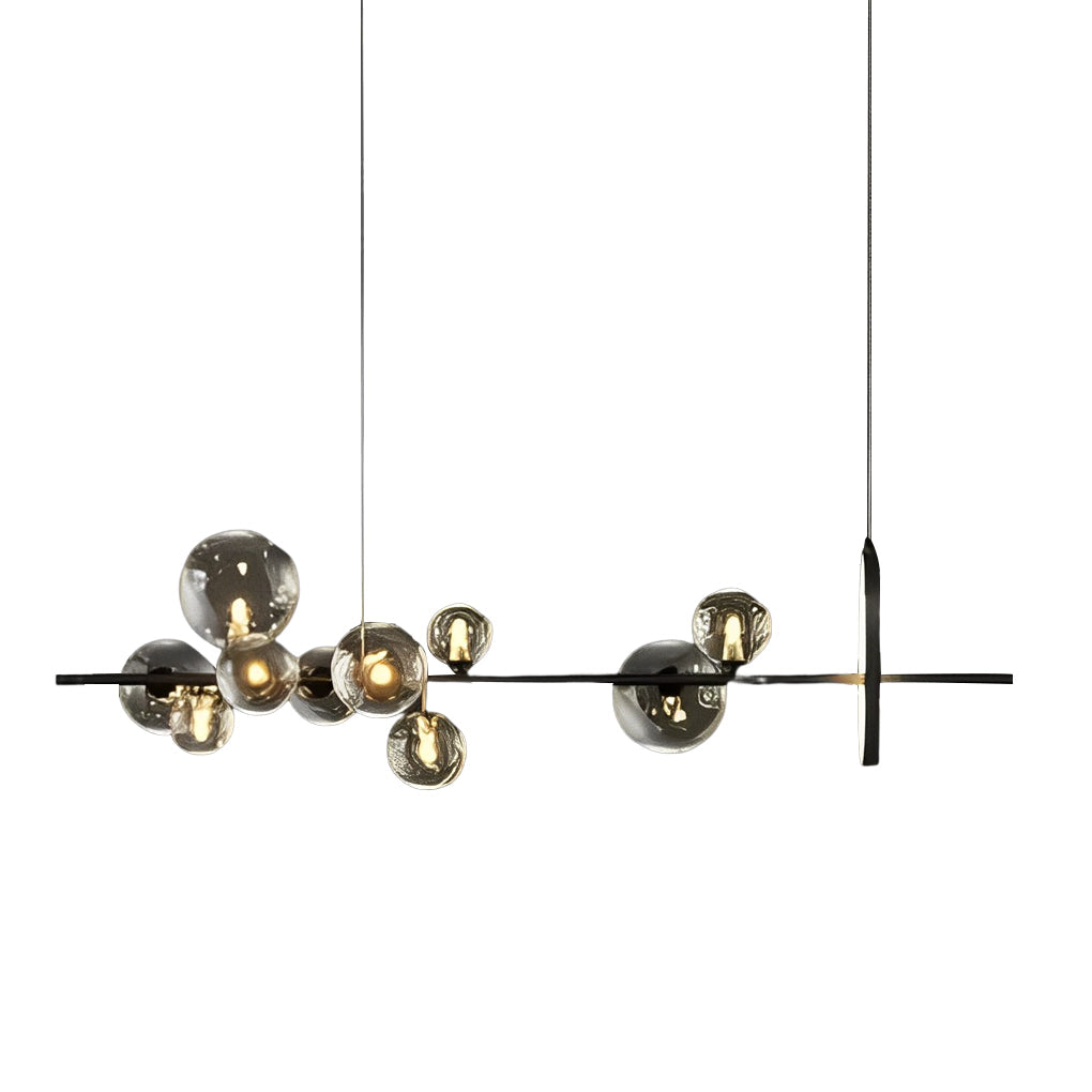 Modern Glass Bubble Chandelier – Black Nordic Pendant Light
