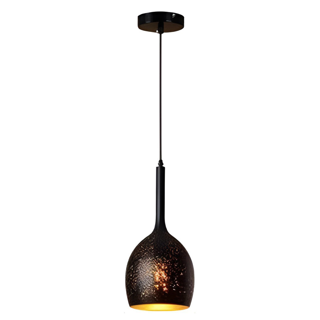 Industrial Black Iron Pendant Light with E27 Socket