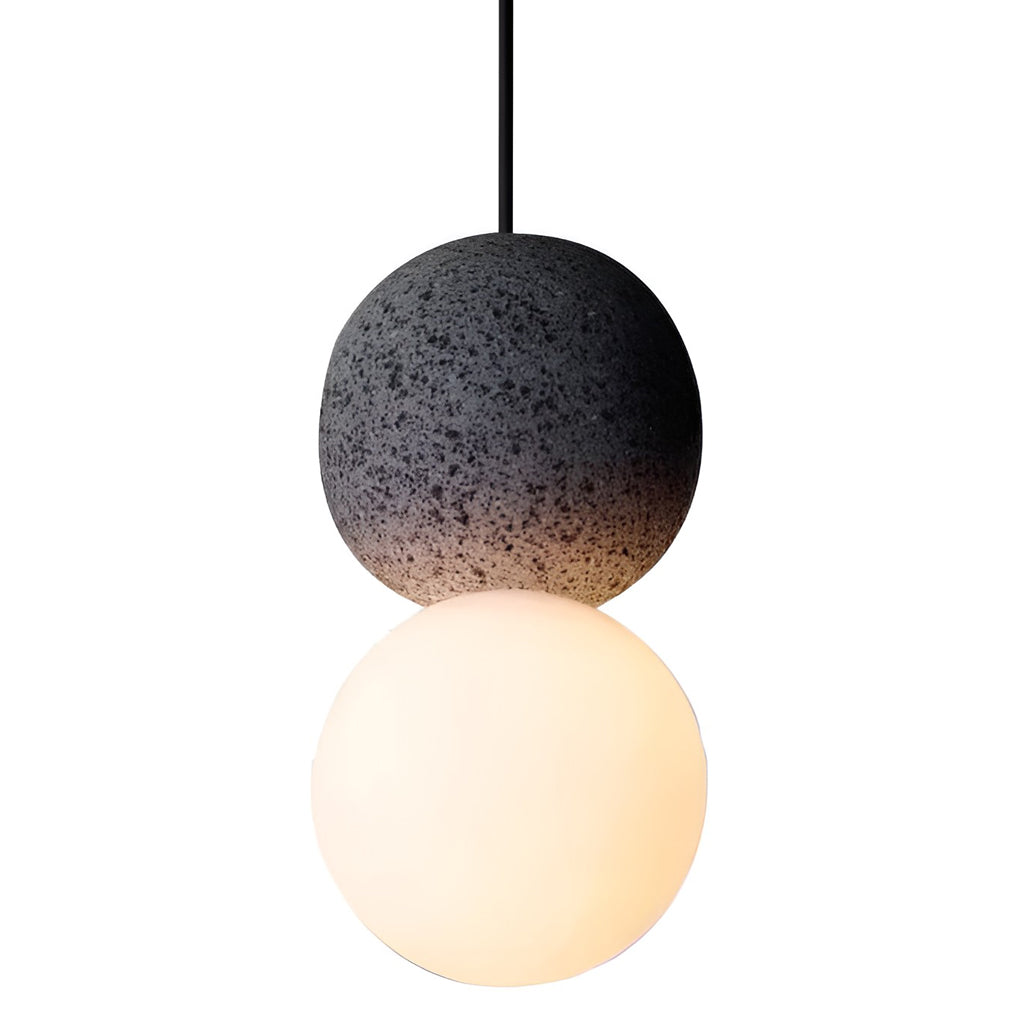 Modern Round Cement LED Wall Sconce & Pendant Light