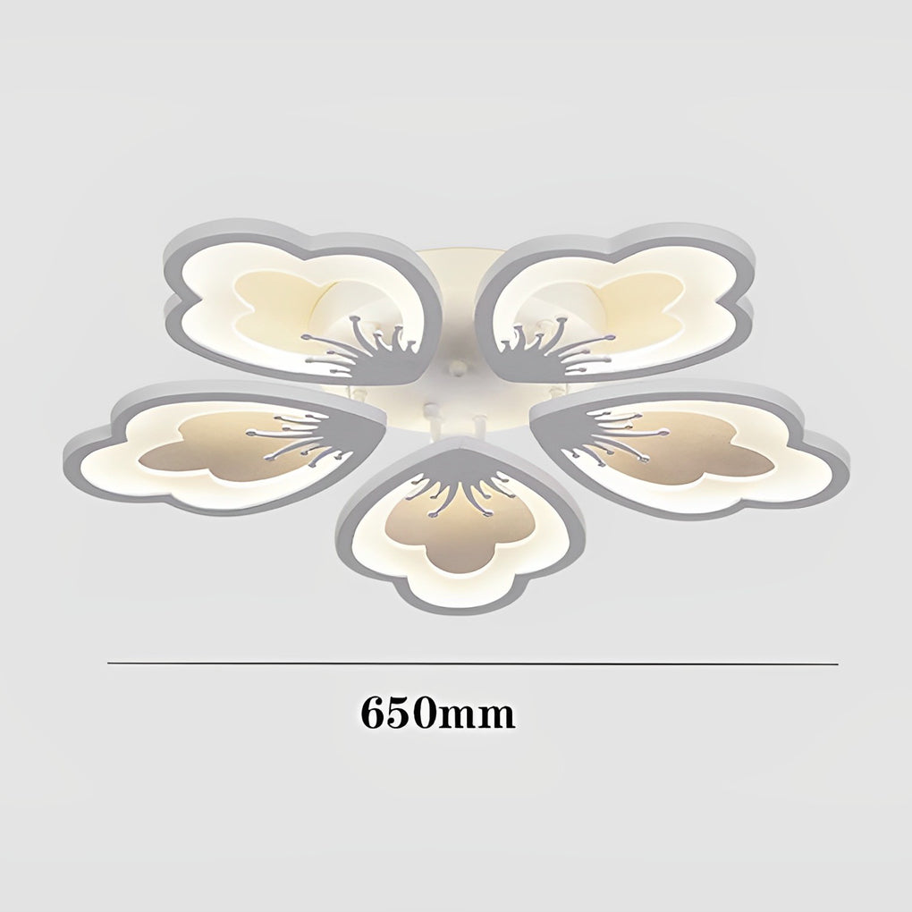Flower Shaped Dimmable LED Flush Mount Ceiling Light