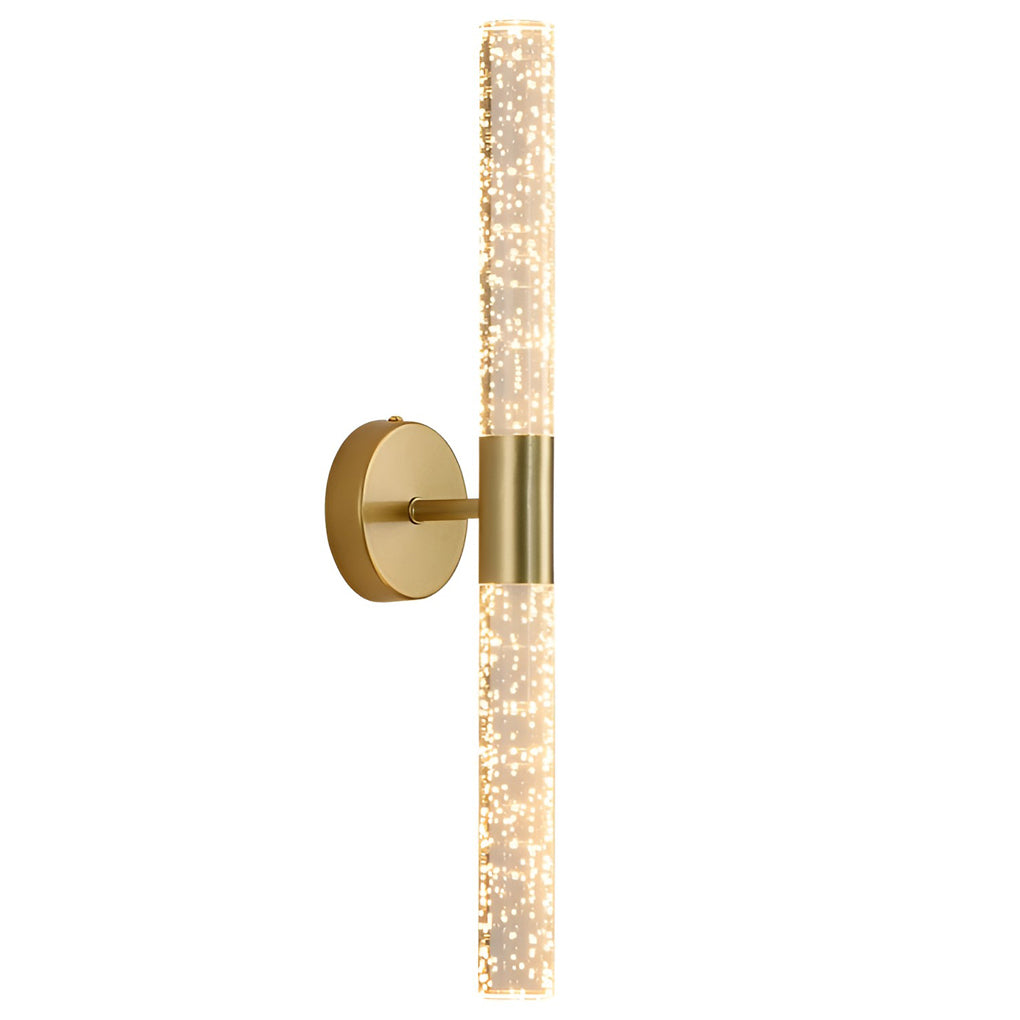Industrial Cylinder LED Wall Sconce – Iron & Acrylic Wall Light