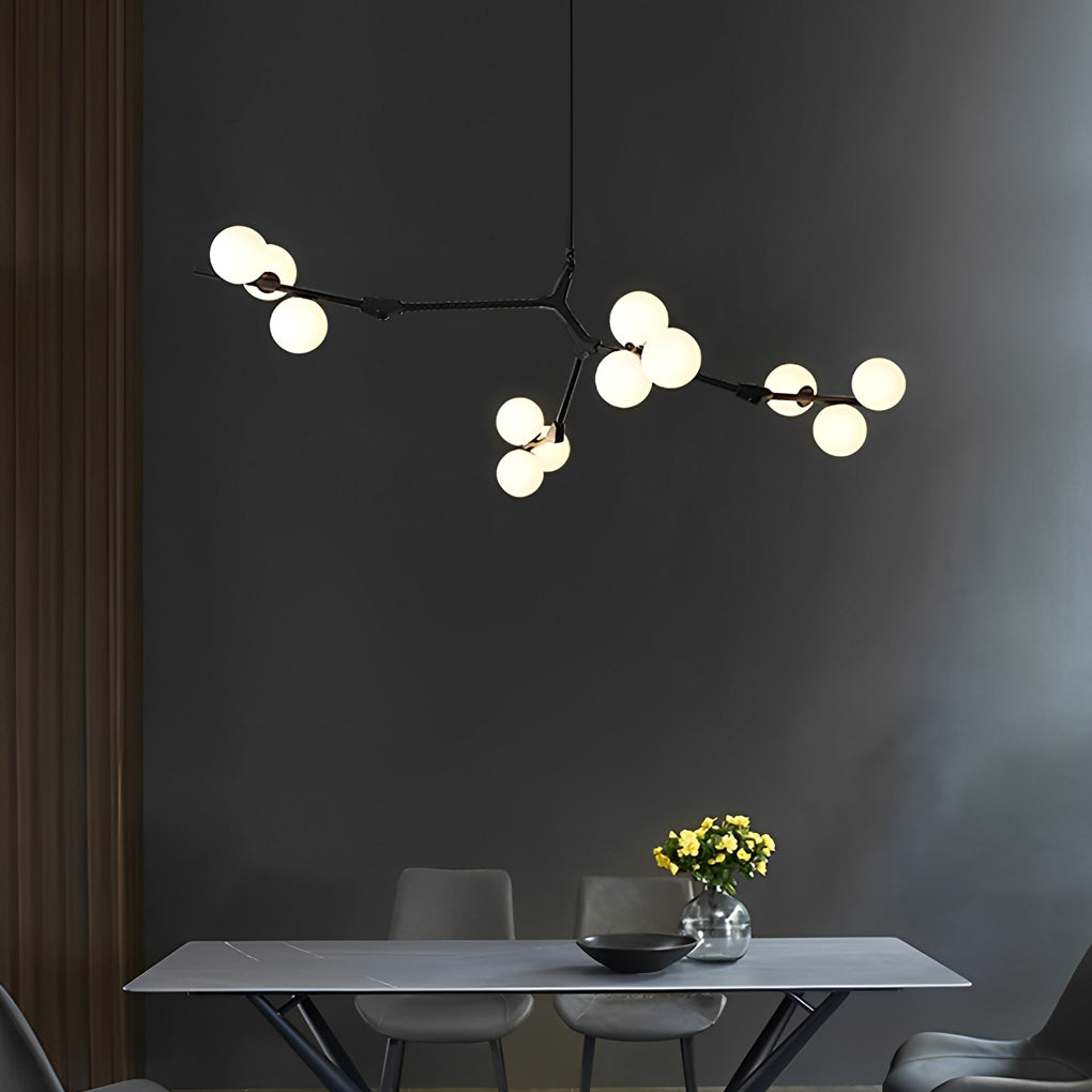 Modern Minimalist Cluster Chandelier – Metal Glass Pendant Light