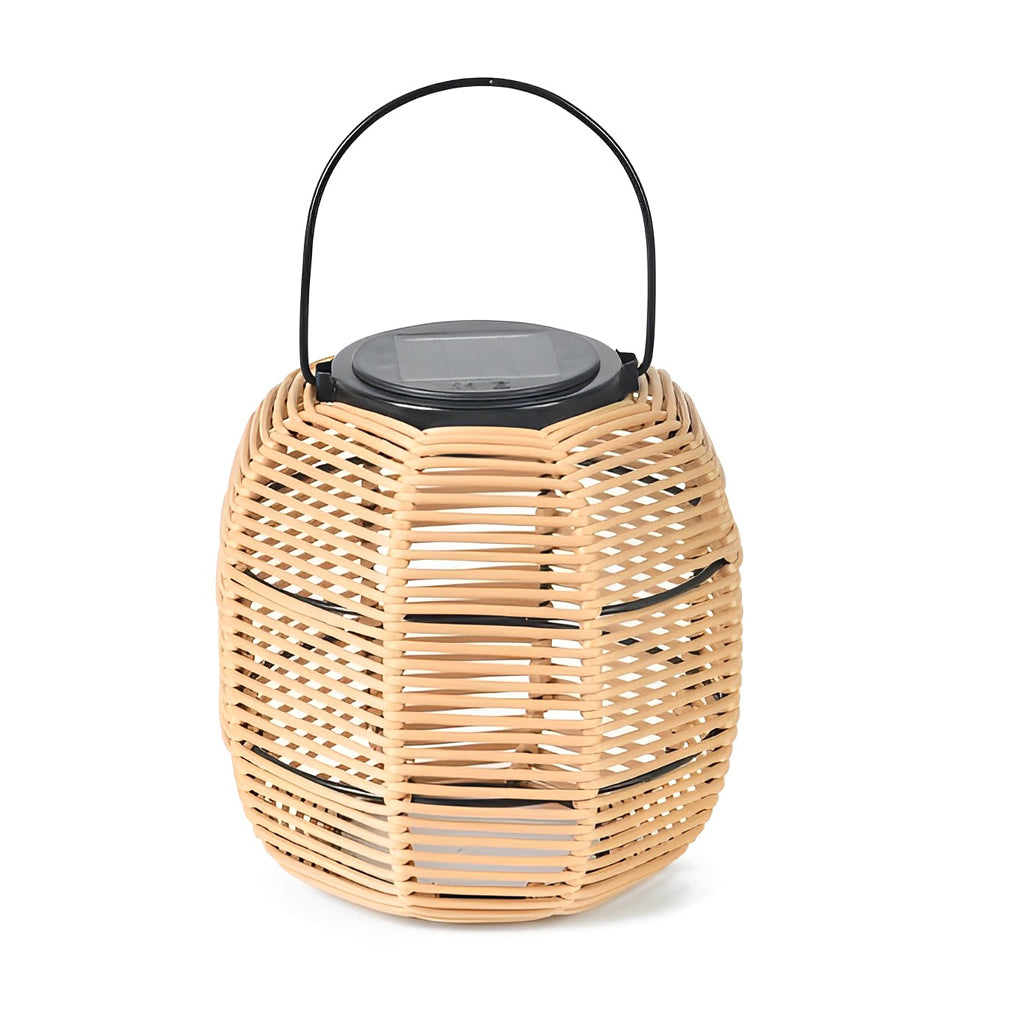 Rattan Solar Lantern Waterproof LED Garden Lawn Light