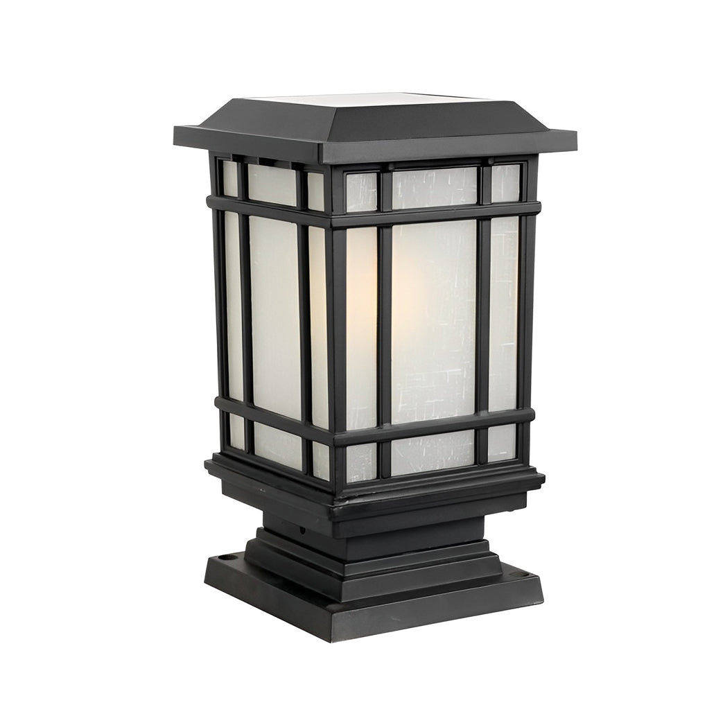 Modern Solar Fence Post Light - 3-Step Dimming - Die-Cast Aluminum