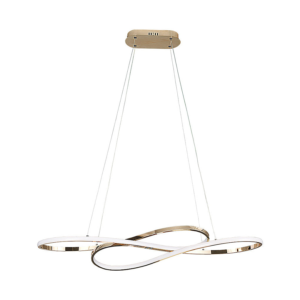 Wavy Double Wave LED Pendant Light Modern Aluminum Chandelier
