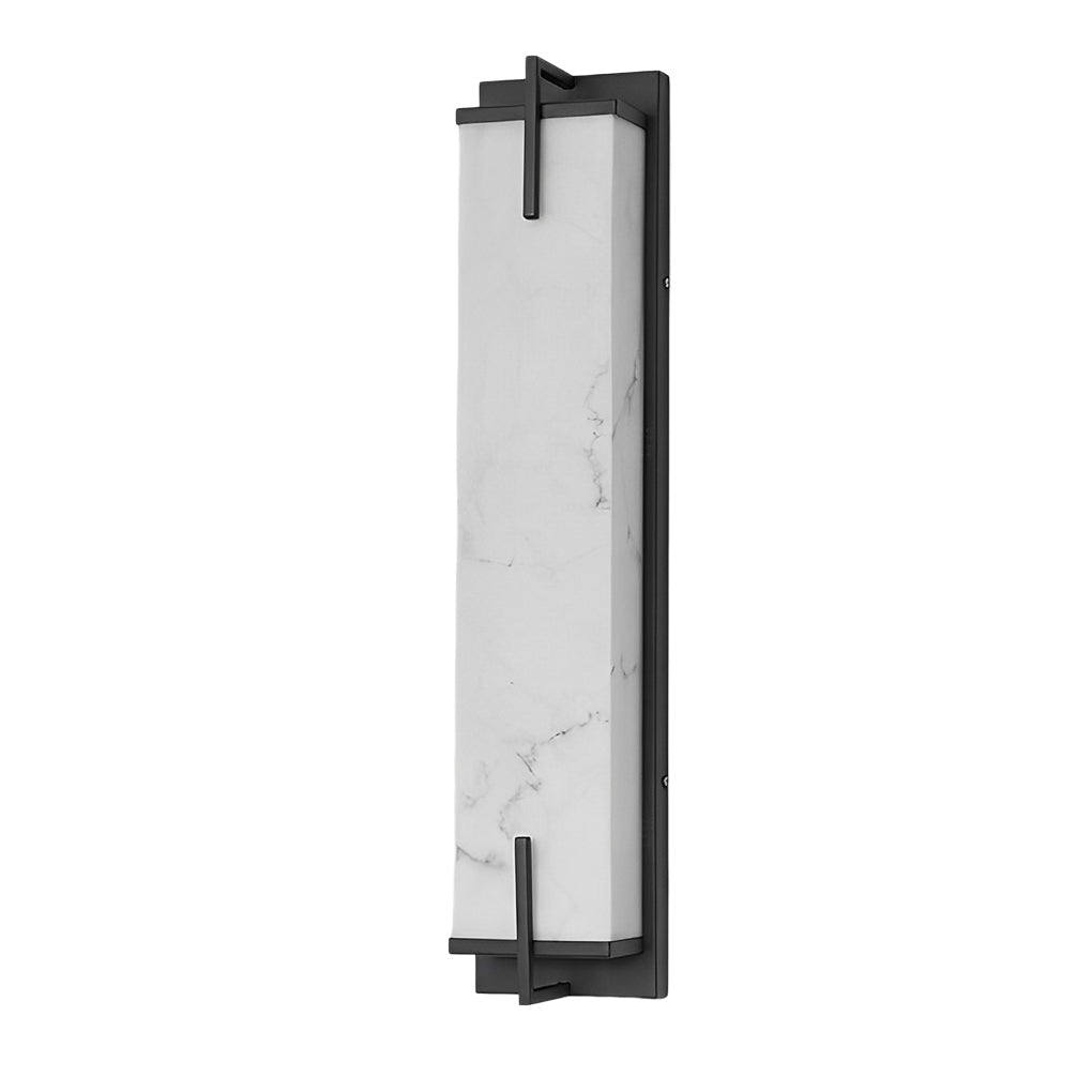 Modern Black Resin Outdoor Wall Sconce with LED - Waterproof IP54