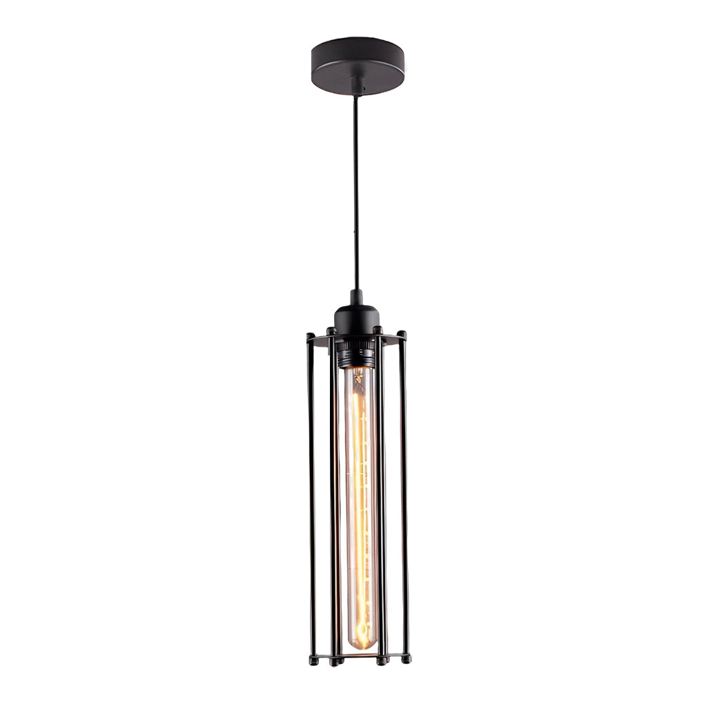 Industrial Black Metal LED Pendant Light | Modern Minimalist Design