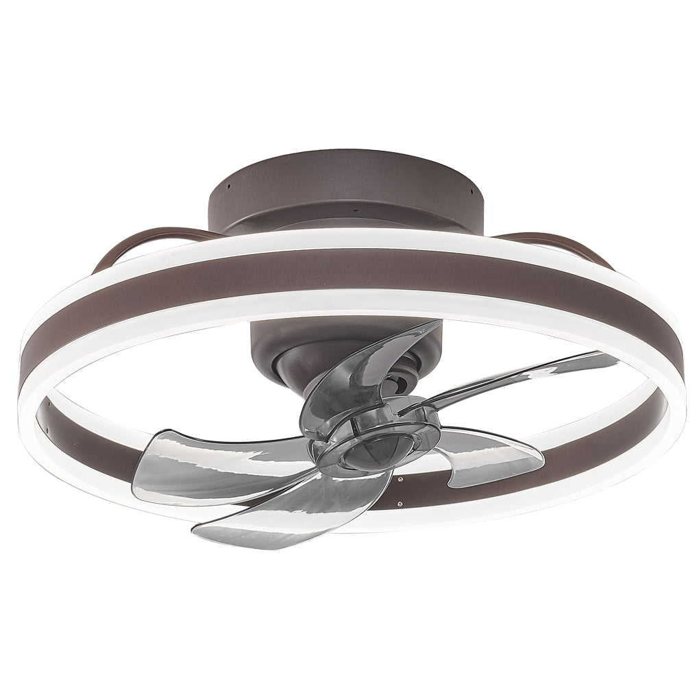 Modern Ceiling Fan Light with Stepless Dimming & Remote Control