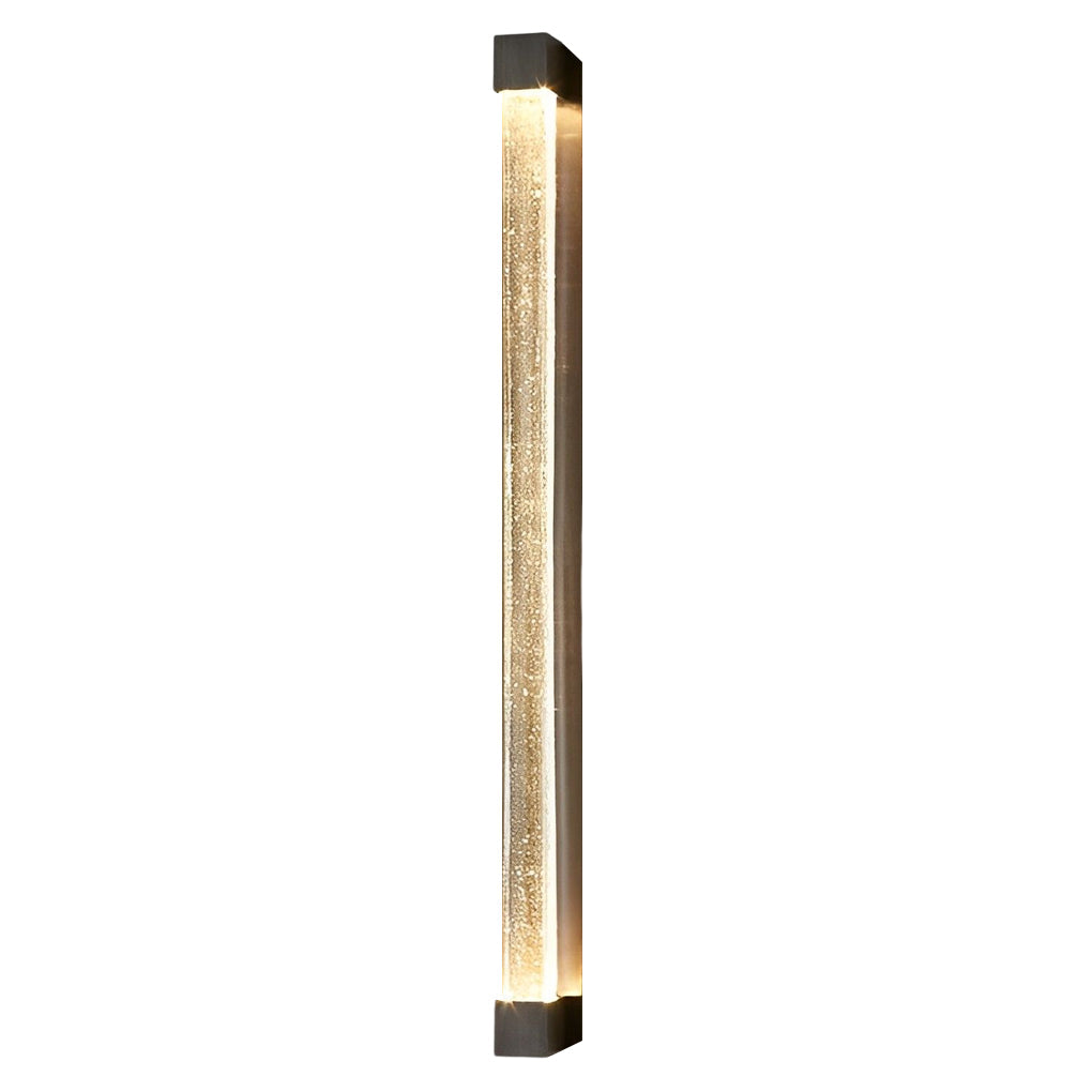 Modern Crystal Strip LED Wall Sconce with Metal Frame