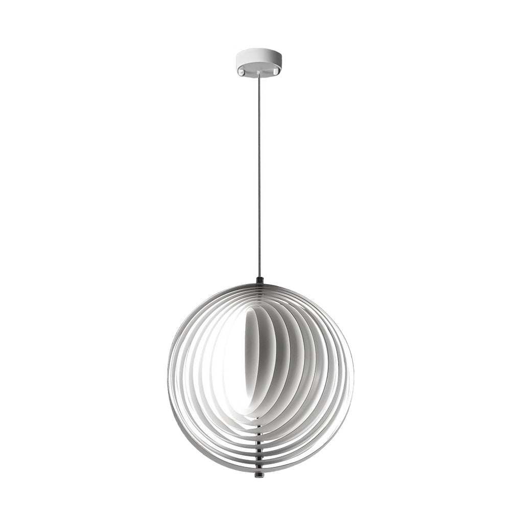 360° Rotatable White Metal Pendant Light Modern Nordic Design