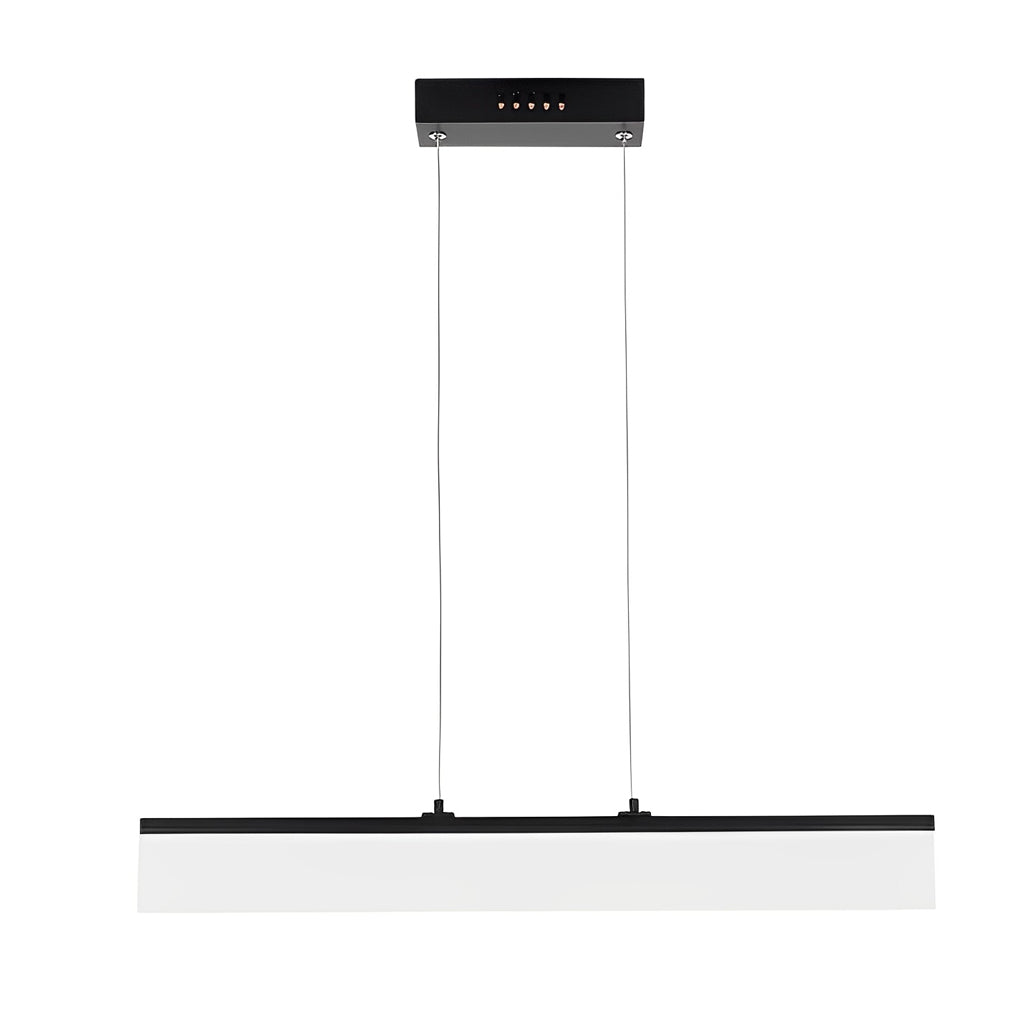 Modern Linear LED Pendant Light with Stepless Dimming - Black