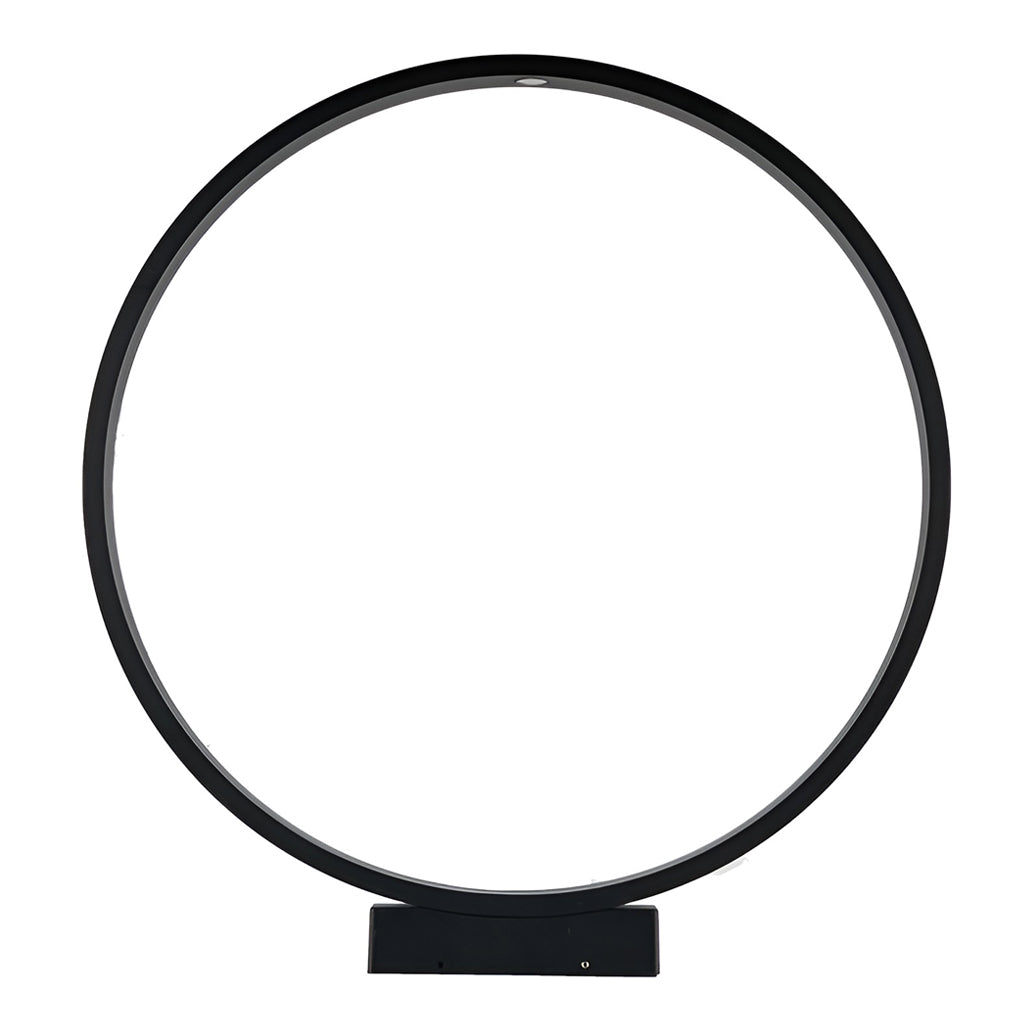 Modern Black Ring Pathway Light Aluminum COB Outdoor Landscape